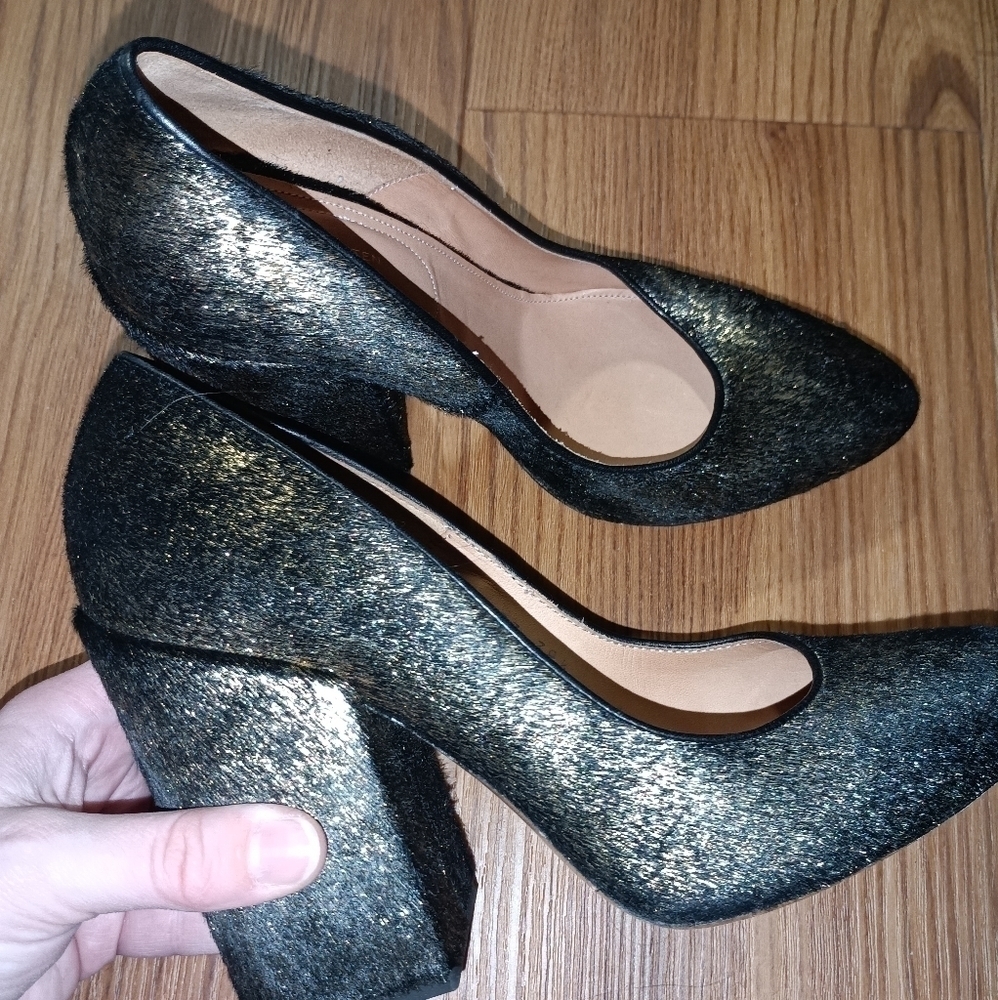 Dries Van Noten Pony Style Calfskin Black Heel Pumps - Picture 2 of 15